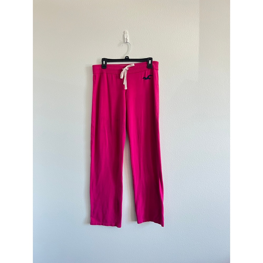 Hollister Pink Straight-Leg Sweatpants M Y2K McBling Effortless Downtown Girl
